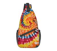 Colorido Tie Dye Sling Mochila Crossbody Chest Bag Daypack Mochilas de Hombro Bolsa de Gimnasio para Senderismo Viajes Casual Walking