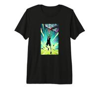 Colorido Victor Alien Baloncesto Slam Dunk Camiseta Premium