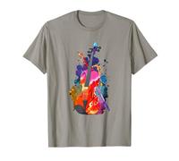 Colorido Violín y Arco Acuarela Arte Musical Camiseta