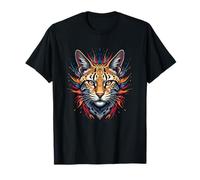 Colorido Wildcat Face Mystic Jungle Predator Camiseta