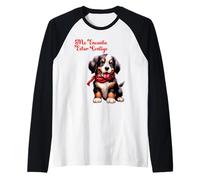 Colorido y Lindo Amor de Cachorro de San Valentín Camiseta Manga Raglan