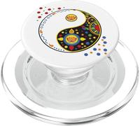 Colorido Yoga Qi Gong Tao Signo Símbolo Yin Yang Lotosflower PopSockets PopGrip para MagSafe