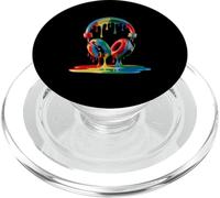 Coloridos Auriculares Goteando Pintura Fusión Música Creativa PopSockets PopGrip para MagSafe