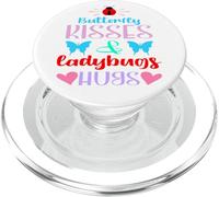 Coloridos Besos de Mariposa y Mariquitas Abrazos Lindos PopSockets PopGrip para MagSafe
