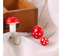 Coloridos hongos de espuma en miniatura para jardín y plantas en maceta, adornos de material de burbujas diseñados para un uso decorativo duradero (3 cm)