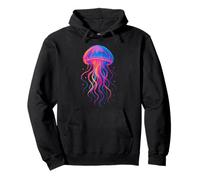 Coloridos invertebrados acuáticos arte de medusas de mar profundo Sudadera con Capucha