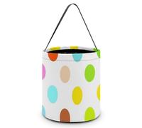 Coloridos lunares divertidos Halloween truco o trato bolsas de regalo dulces cubos para regalos de fiesta suministros