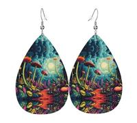 Coloridos pendientes de cuero Venus Flytrap para mujeres jóvenes, regalos de cumpleaños o día de San Valentín