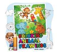 COLORING ANIMALS DRAWINGS: Animal coloring book for children aged 5 to 10