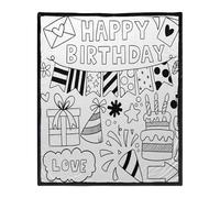 Coloring Blanket - Polyester, Color Your Own Blanket, Long-lasting | Comfortable Color Blankets, Coloring Throw Blankets For Adults, Creative Personalized Soft Fleece Personalized Home Decor Ideal