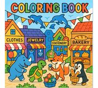 Coloring Book：69 pages of Enchanted Animal Town: Step into a Magical world and join adorable animals as they explore forests, oceans, cloud gardens, ... of relaxation and creative joy, for all ages