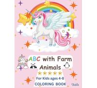 Coloring Book ABC with Farm Animals for Kids Ages 4-8 - Educational Alphabet Activity