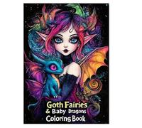 Coloring Book, Adult Fantasy Color Books, 10.9x8 Inches Interactive Gothic Adventure Drawing Collection Relaxation Design, Creative Colouring Notebook for Travel, Hotel, Apartment, Studio