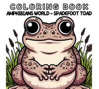 Coloring Book: Amphibians Animals World - Spadefoot Toad