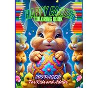 Coloring book and circular mazes for kids and adults: The World of Easter bunnies and Easter eggs.