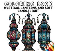 Coloring Book - Anti Stress - Mystical Lanterns and Soft Candlelight