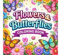 coloring book: butterflies and flowers