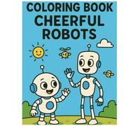 Coloring Book “Cheerful robots": “Cute and Friendly Robots to Color - Simple and Bold Outlines for Boys and Girls”