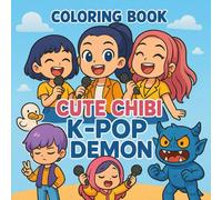 Coloring book: Cute Chibi K-pop Demon Inspired | Fan Art Pages for Teens and K-pop