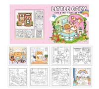 Coloring Book, Easy Cozy Coloring Workbook, Portable Educational Activity Books, Fun Preschool Learning Pages, Ideal for School, Kindergarten, Early Childhood Development