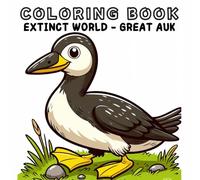 Coloring Book: Extinct Animals World - Great Auk