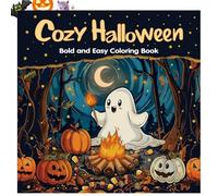 Coloring Book for Adults and Teens, Halloween Horror Colouring Book: Spo/oky & Cozy Creepy & Cute Monster, Pumpkins, Ghosts, Mexican Skulls, Perfect Halloween Gifts,Bold and Easy