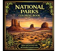 Coloring Book for Adults, National Parks Wonders: A Luxury Adult Coloring Book with 40 Sophisticated Line Art Illustrations of Iconic Landscapes from USA, Canada, Europe, and Beyond