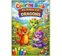 Coloring Book For Children 3-8: DRAGONS.: Fun & Magical Dragon Coloring Book for Kids Ages 3-8 | Cute Fantasy Creatures for Creative Play