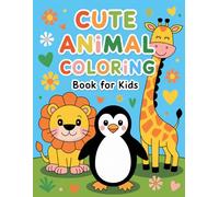 COLORING BOOK FOR KIDS . 44 Eazy Portrait And Land Scape Of Cute Animals . 8.5 x 11 in.