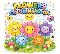 COLORING BOOK FOR KIDS AGE 4-8 OF 30 FLOWERS: Simple & Fun Flower Designs for Kids Ages 4-8 | Big, Bold, Easy-to-Color Pages