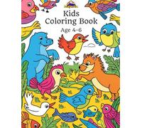Coloring Book for Kids, Bold and Easy Designs for Relaxation. Featuring - animals, birds and fish (Bold & Easy Coloring): Kids Coloring Book age 4 - 6