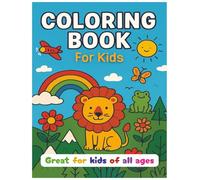 Coloring Book For Kids: Coloring book featuring alphabet, animals, dinosaurs, and various others