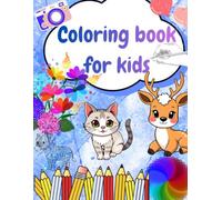 Coloring book for kids: domestic and wild animals