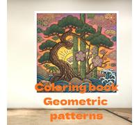 Coloring book Geometric patterns: Japanese style