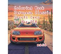Coloring Book Japanese Classic Sports Cars in the USA