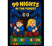 Coloring Book: JUMBO Drawing Pages 8-12 and Mystery for Kids Ages 4-8 Of Characters Iconic Scenes 99 Nights in the Forest