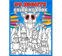 Coloring Book: JUMBO Drawing Pages 8-12 Of Characters for Kids Ages 4-8 99 Nights in the Forest and Mystery Iconic Scenes