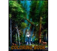 Coloring Book: JUMBO Illustration Pages Of Characters and Robots Iconic Scenes for Kids Boys Girls Ages 4-8 8-12