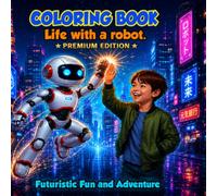 Coloring Book Life With a Robot. Children Ages 4+: Unwind and have a fun-Filled Robot Adventures