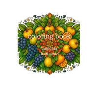 coloring book: mandala fruit motif