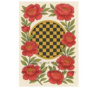 Coloring book of flowers of the four seasons in Japan and traditional Japanese patterns