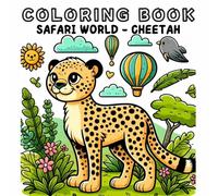 Coloring Book: Safari Animals World - Cheetah