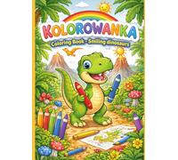 Coloring book: Smiling dinosaurs