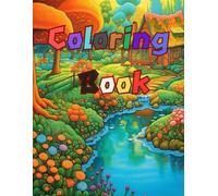 Coloring Books for Adults Teens Relaxation-Sun forest Natural Scenery: All illustrations are hand-drawn by artists, and the pictures are realistic and detailed.