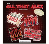 Coloring Broadway - and All That Jazz Musical Inspired by Chicago Broadway Theatre Sticks, calcomanías de vinilo troqueladas y sin burbujas (7.6 x 7.6 cm, juego de 4)