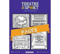 Coloring Broadway - Páginas para colorear inspiradas en los nerds del teatro (juego de 4), mercancía musical Theatre is My Sport, impresa en cartulina mate (8.5 x 11 pulgadas), regalo ideal para un
