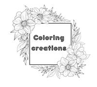 Coloring creations: beautiful floral combinations and designs, butterflies , birds,a touch of nature