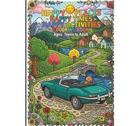 Coloring-In Book for Teens and Adults - Scenes of Happy Places: Relax and unwind as you color in places where you can be calm. On the beach or in a cozy room. Engaging in pastimes that you love to do.