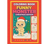 Coloring page with a Little Furry - Cute Creatures for Coloring for Children (Christmas Edition) (Funny Monster, Little Furry - Cute Creatures)