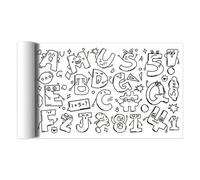 Coloring Paper Roll - 118 X 11.8 Inch Sticky Drawing Sheet, Creative Art Activity Tool, Long Adhesive Poster | DIY Art Supplies For Kids Boys Girls